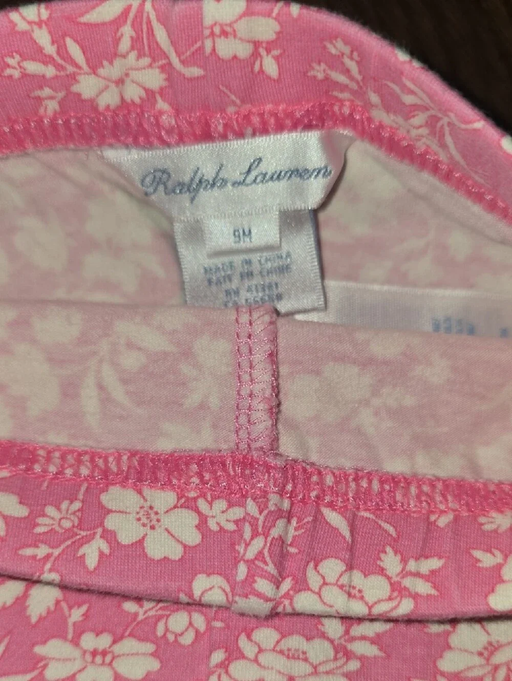 Ralph Lauren Pink Floral Leggings for Kids